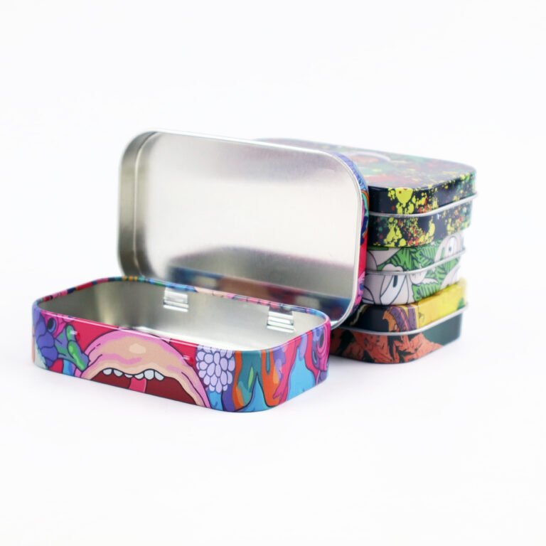 Rectangular Tin Box – Hinged lid, 95x60x20mm