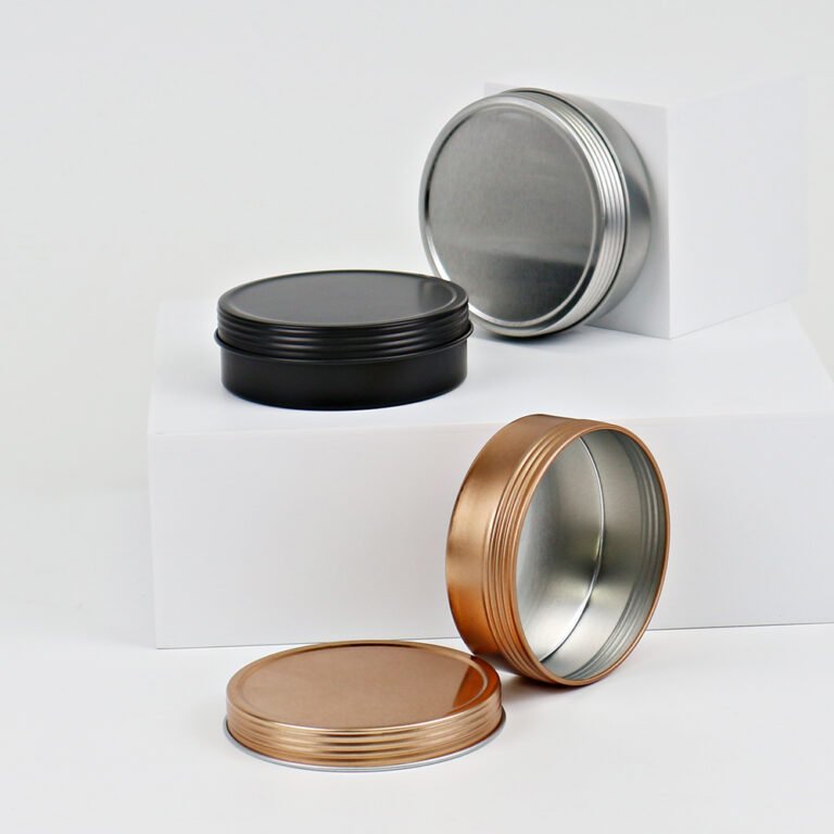 Round Tin Packaging | screw Lid |4 oZ container | small storage Box
