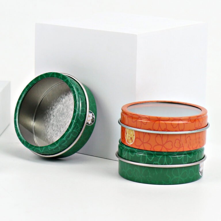 Round Tin Box – 1oz, Window lid, dia50x19mm