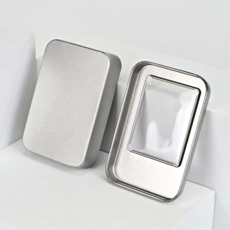 Custom Tin Box – Rectangular, Window lid，88x60x19mm