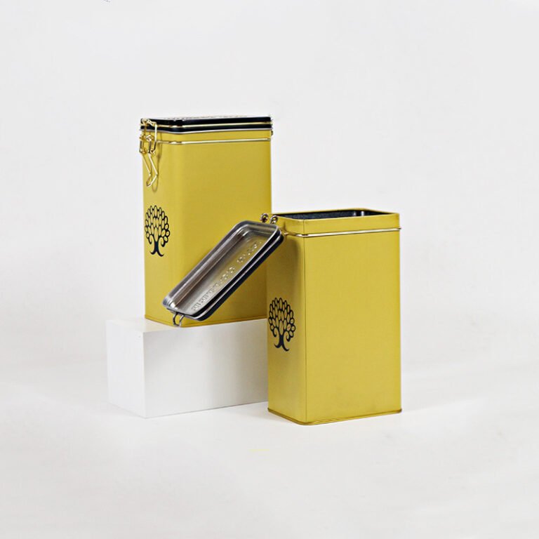 Rectangular Tin Box – Hinged lid, 106x76xH188mm