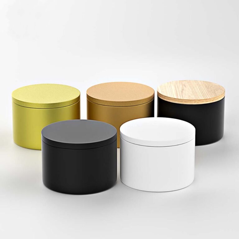 Round Tin Can – Neck-In Lid, Dia80xH60mm / Dia65xH51mm