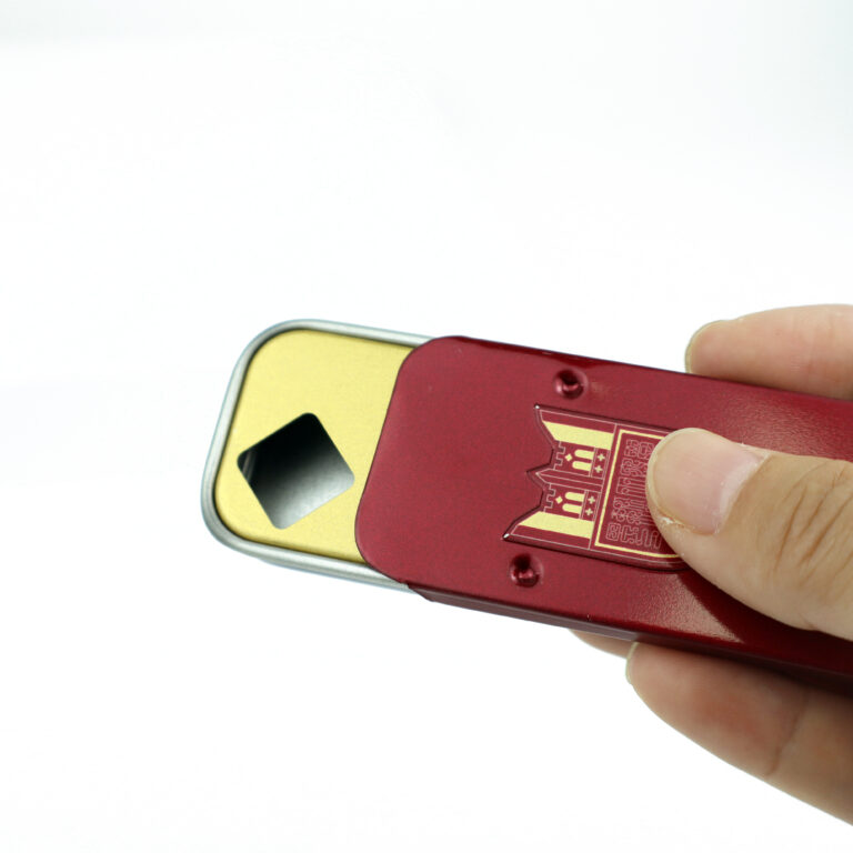 Rectangular Tin Box – Slide Lid, 80x34x13mm