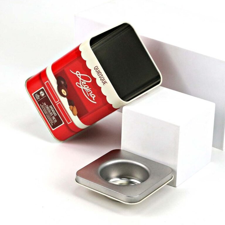 Square Tin Box – Slip Lid, 90x90x130mm