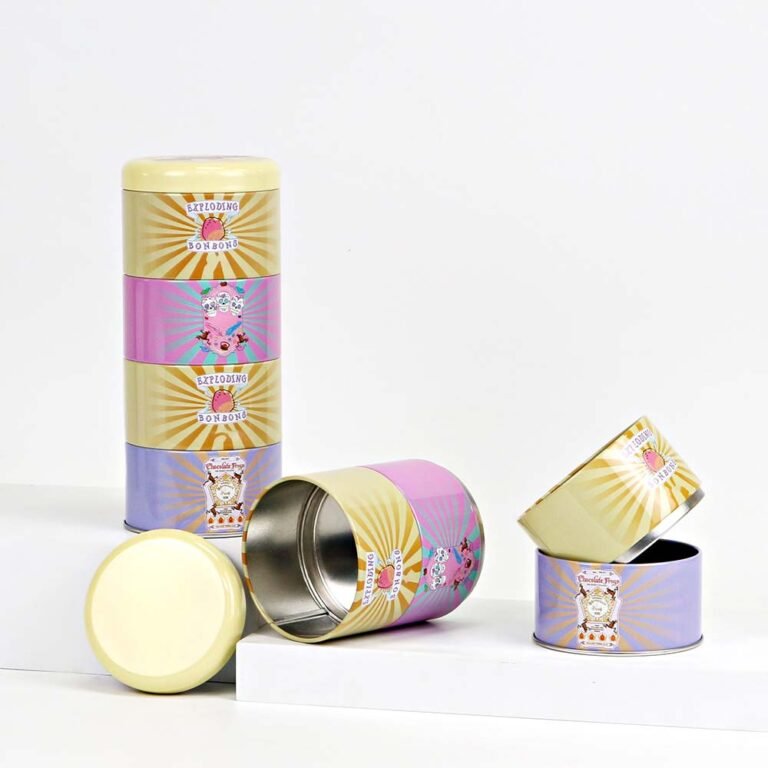 Candy cylinder Tin Can – Pillow Lid Type, dia84xH195mm