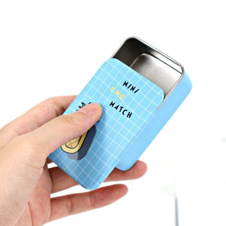 Candy Rectangular Tin Can – Slide lid, 75.5x54x21mm