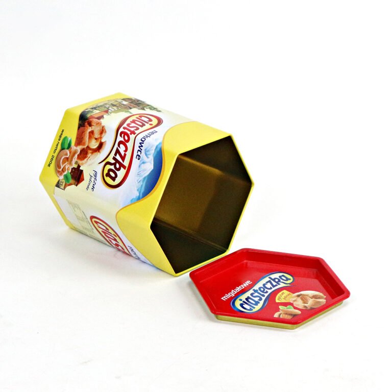Custom Tin Can – Hexagon, plug-in Lid, 144x125xH150mm