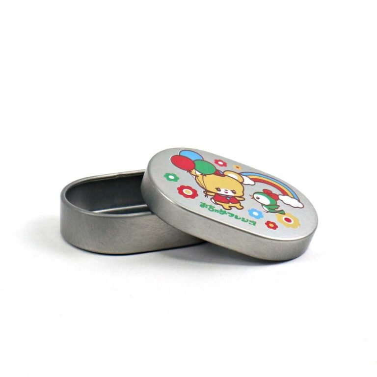 Oval Tin Box – Slip lid, 60x42x17mm