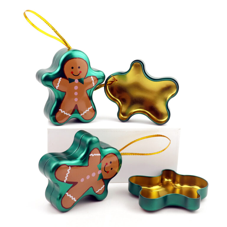 Gingerbread Man Tin Box – Slip Lid, 90x36xH100mm