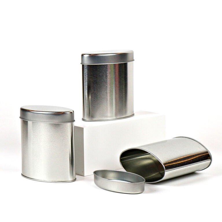 Oval Tin Box – Slip lid, 102x55xH110mm