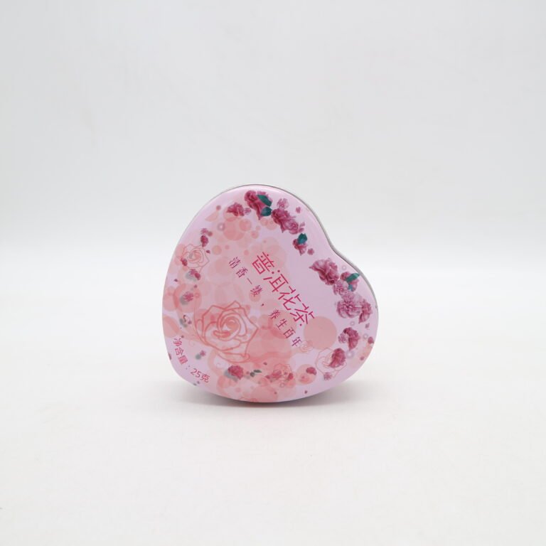 Heart shape Tin Can – Slip Lid, 102x95x36mm