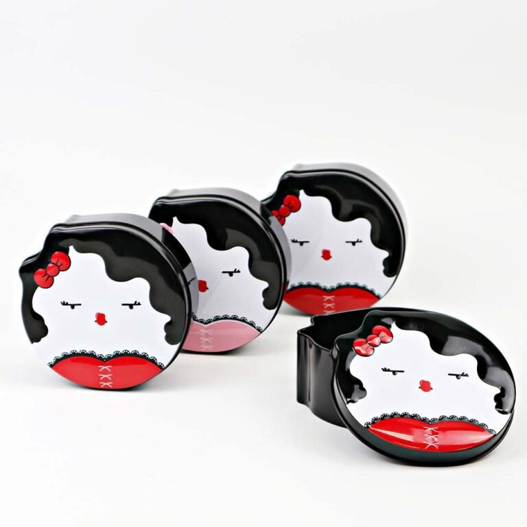 Cartoon Makeup Tin Box – Slip Lid, 110x108x50mm