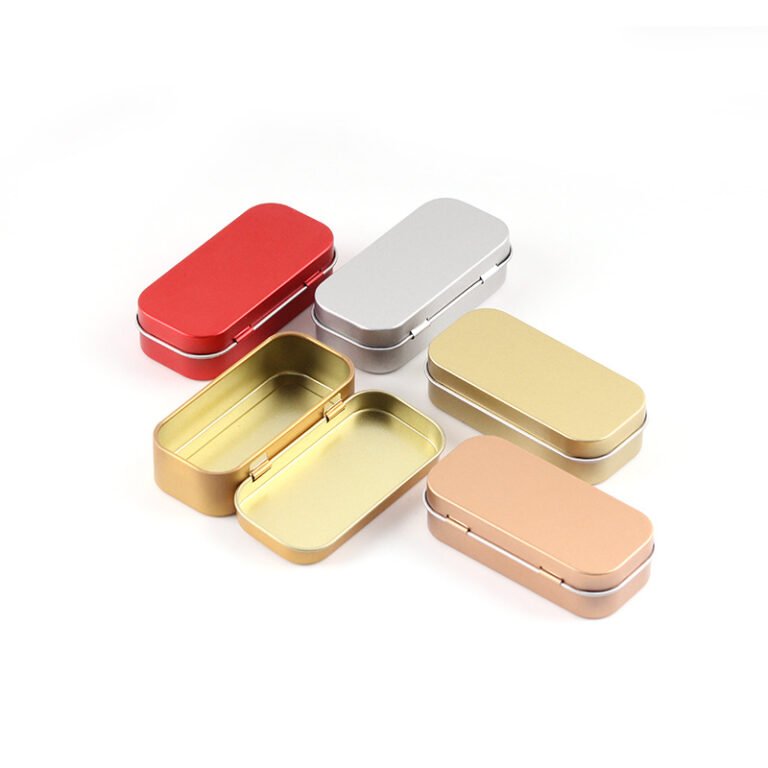 Rectangular Tin Packaging | hinged Lid | small storage Box