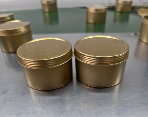 Round Tin Packaging | screw Lid |8 oZ container | candle tins