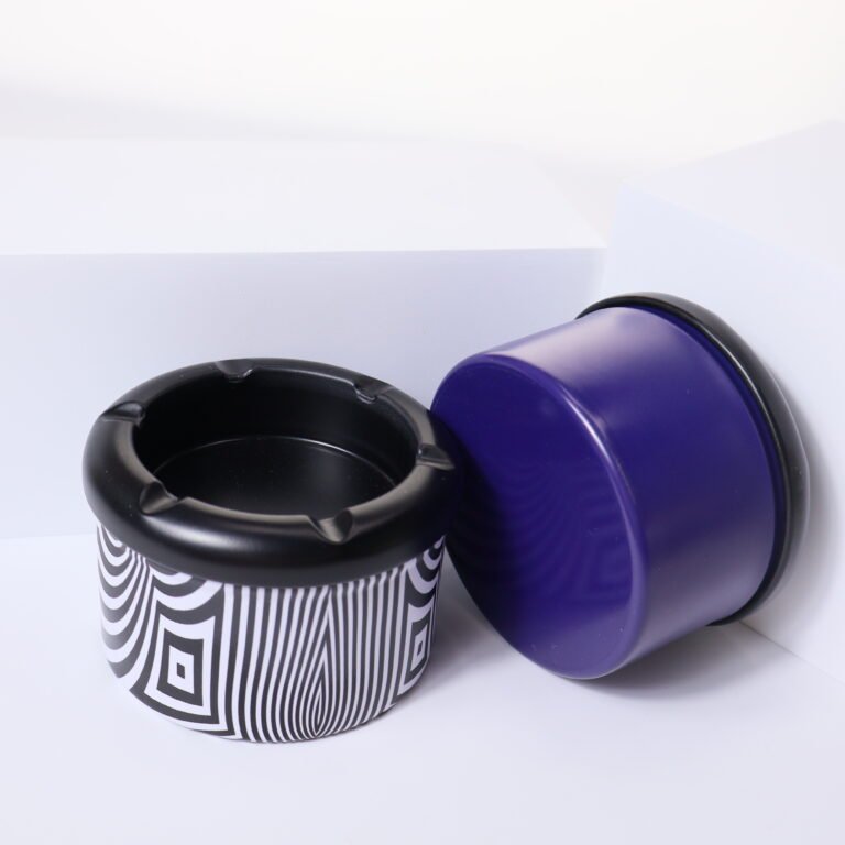 Round Tin Ashtray – dia80x54mm