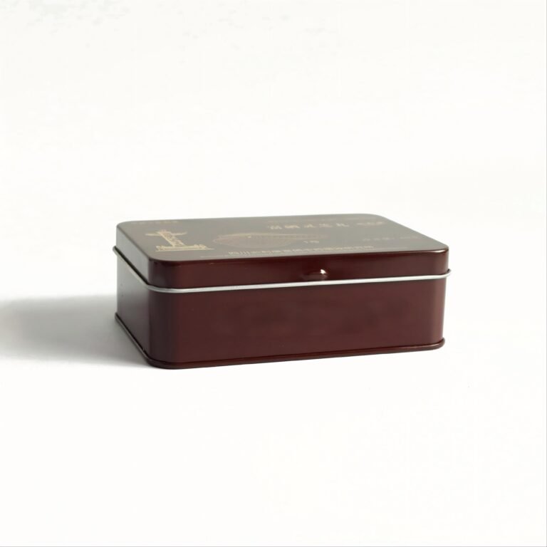 Rectangular tin box – Hinged Lid, 116x78xH38mm