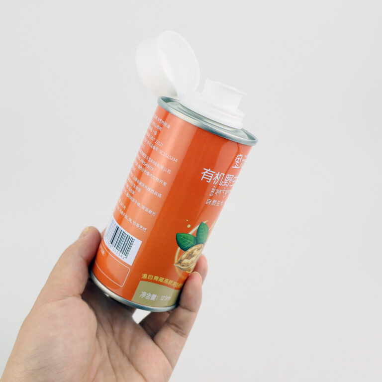 100 ML Round oil tin Can | dia52xH100mm | Plastic cap
